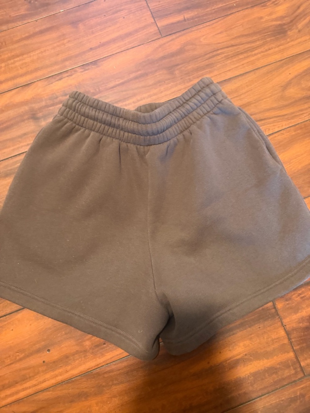 White Fox Brown Drawstring Athletic Lounge Shorts - Picture 3 of 9
